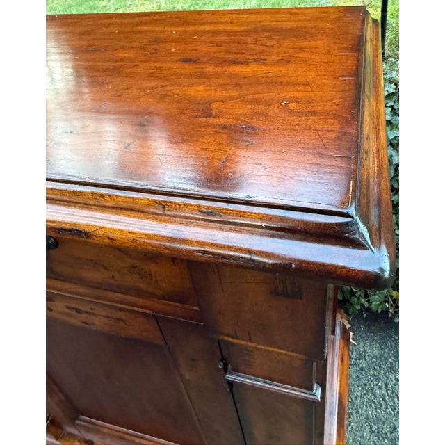 Wood 1990s Rustic Country English 2 Door Sideboard Credenza For Sale - Image 7 of 12
