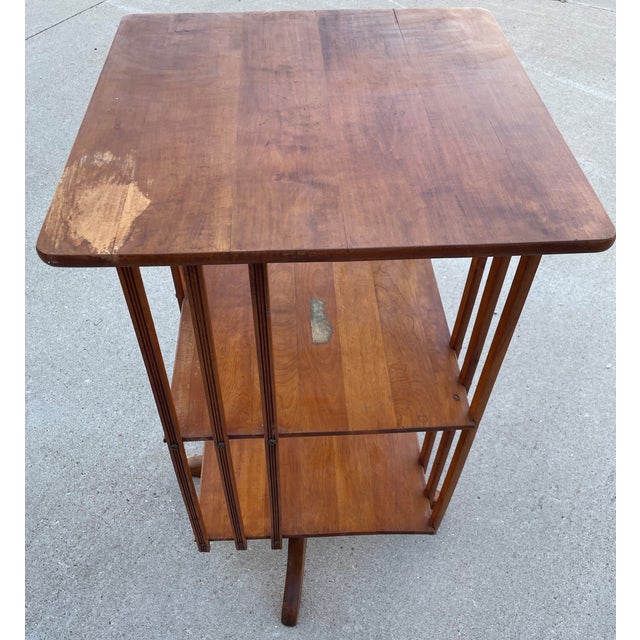 Mid 20th Century Large Vintage Art Deco Revolving Bookcase Chairish