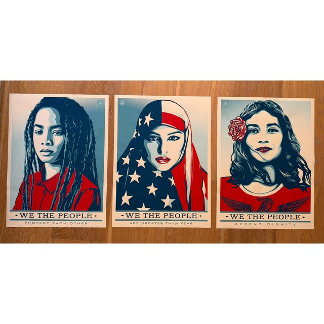We the People Defend Dignity, Protect Each Other, Are Greater Than Fear Posters from Shepard Fairey, 2017, Set of 3 For Sale - Image 13 of 13