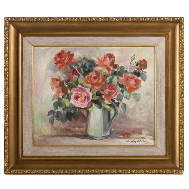 Mendes Da Silva, Still Life, 20th Century, Oil Painting For Sale - Image 6 of 6