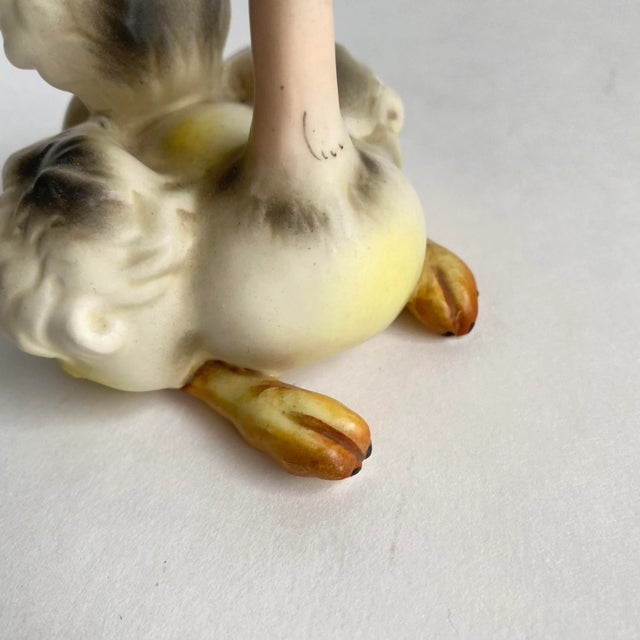 Vintage 1960s Josef Originals Ostrich Figurine Anthropomorphic Hand Painted Porcelain For Sale - Image 9 of 12