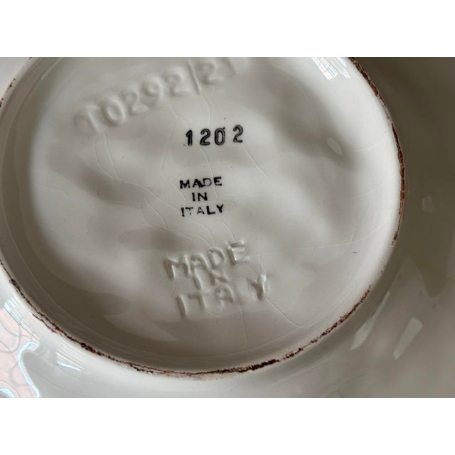 Mid 20th Century Mid 20th Century Italian Grape Majolica Small Dessert Plates - Set of 4 For Sale - Image 5 of 6