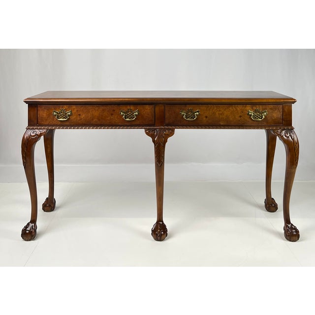 Georgian Chippendale style console/sofa table by Baker Furniture. Masterfully crafted with Baker’s hallmark quality, this...