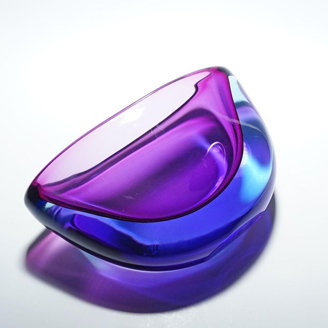 Glass Large Art Glass Bowl by Flavio Poli for Seguso Vetri d'Arte 1950s For Sale - Image 7 of 8