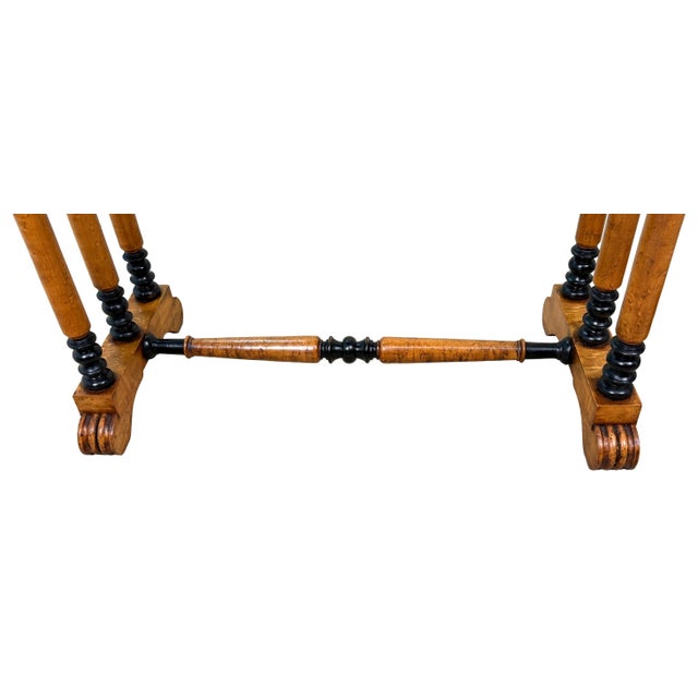 Hollywood Regency Early 18th Century Regency Birdseye Maple Occasional Tables, Set of 2 For Sale - Image 3 of 17