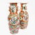 Pair of Antique Chinese Export Famille Rose Canton Orange Ground Vases or Urns For Sale - Image 4 of 12
