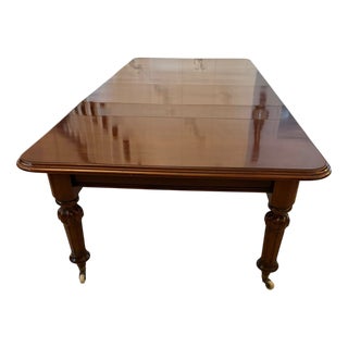 Large Antique Victorian Figured Extendable Dining Table in Mahogany, 1860s For Sale