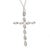 Modern Gabriel & Co Diamond Cross Necklace, 14k White Gold, Length 16 Inches For Sale - Image 3 of 5