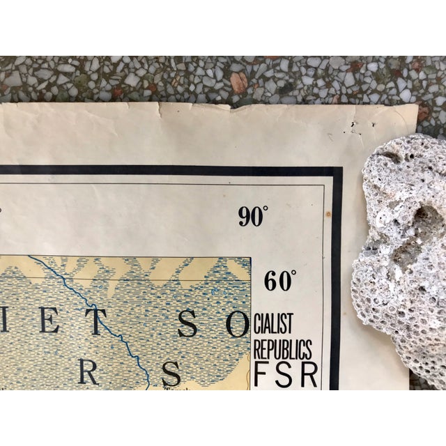 Gemstone Mid 20th Century Army Map Service World Map - Europe, Asia, North Africa, Soviet Union - 1101 Series - Large Wall Decor 55" X 40" For Sale - Image 7 of 9