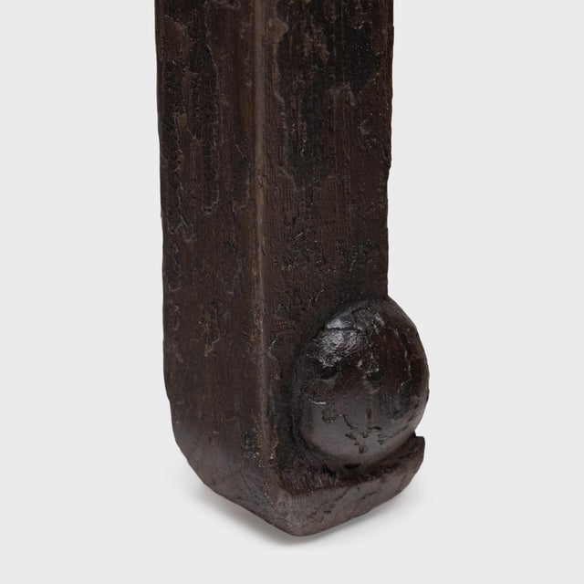 Paint Chinese Crackled Lacquer Console Table With Ball Feet, C. 1800 For Sale - Image 7 of 7