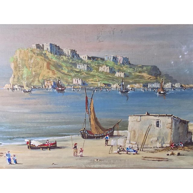 1900 - 1909 Arab Port, 1900, Large Watercolor, Framed For Sale - Image 5 of 18