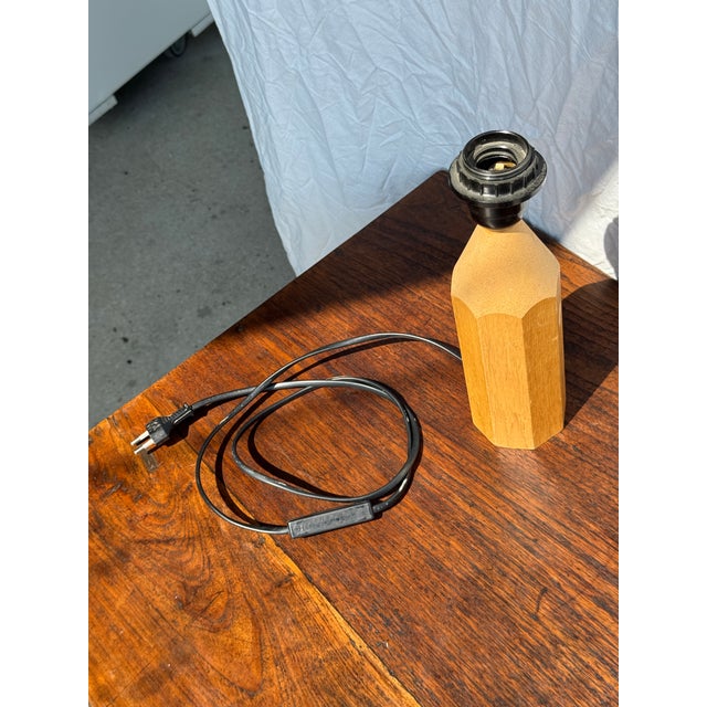 Vintage Natural Wood Pencil Lamp Base from Tarogo, 1980s For Sale - Image 11 of 15