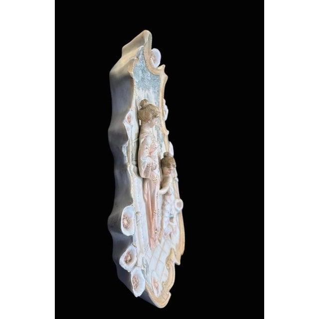 Ceramic Art Nouveau Bisque Porcelain Classical Plaque For Sale - Image 7 of 14