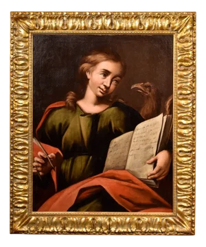 French School Artist, Saint John the Evangelist, 1730, Oil on Canvas, Framed