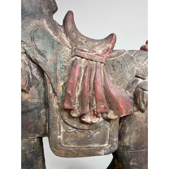 Chinese Artist, Tang Style Wooden Horse, Early 19th Century, Wood & Gesso For Sale - Image 12 of 18