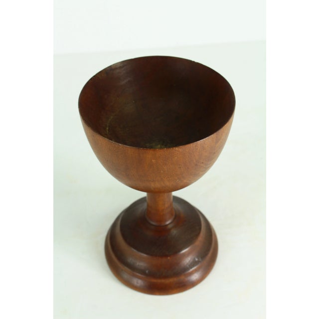 Mid 19th Century Turned Wood Treen Ware Chalice, Goblet, Raised Cup For Sale - Image 4 of 13