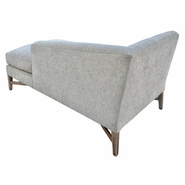 Modern Nancy Corzine Venetian Sterling Silver Giltwood Chaise W Cut Velvet Upholstery For Sale - Image 3 of 8