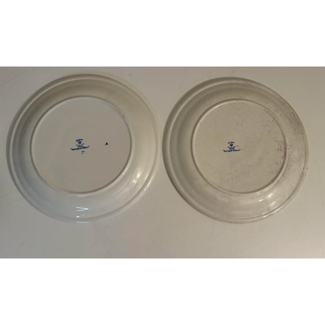 Early 20th Century Vintage Blue Willow Divided Grill Plates Restaurant Ware Booths Davenport Set 5 For Sale - Image 5 of 10