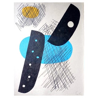 Berto Lardera, Abstract Geometric Composition 2, Original Lithograph, 1970 For Sale