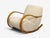 Swedish Modern, Rocking Chair, Elmwood, Beige Shearling, Sweden, 1940s For Sale - Image 4 of 13