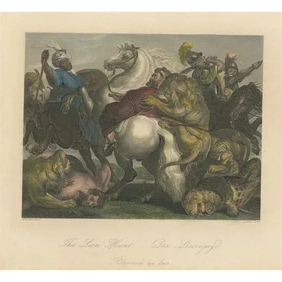 Carse after P.P. Rubens, Lion Hunt, Engraving on Paper For Sale - Image 6 of 6