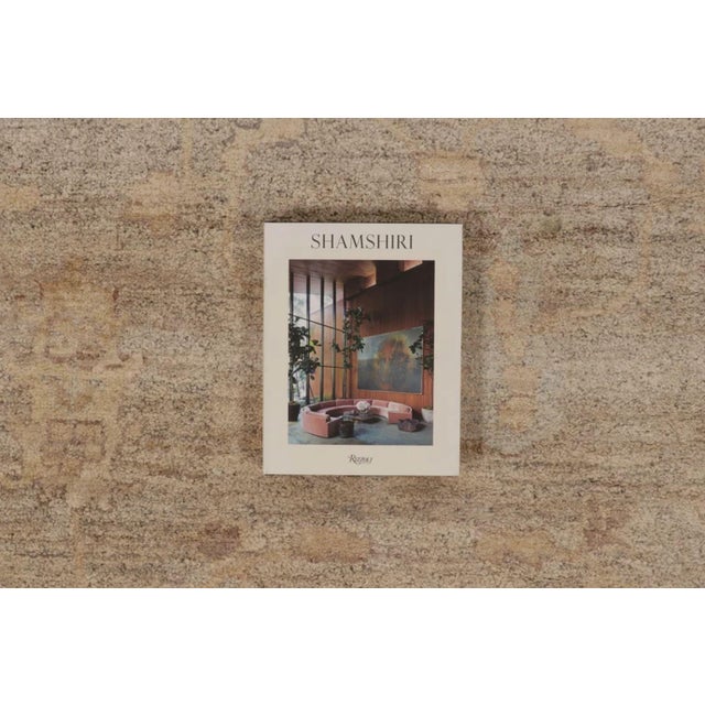 Textile Rug & Kilim’s Oversized Distressed Oushak Style Rug With Floral Design in Beige For Sale - Image 7 of 10