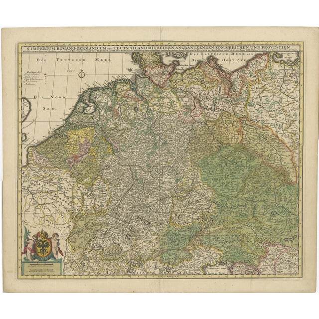 Antique Map of Germany and Central Europe For Sale