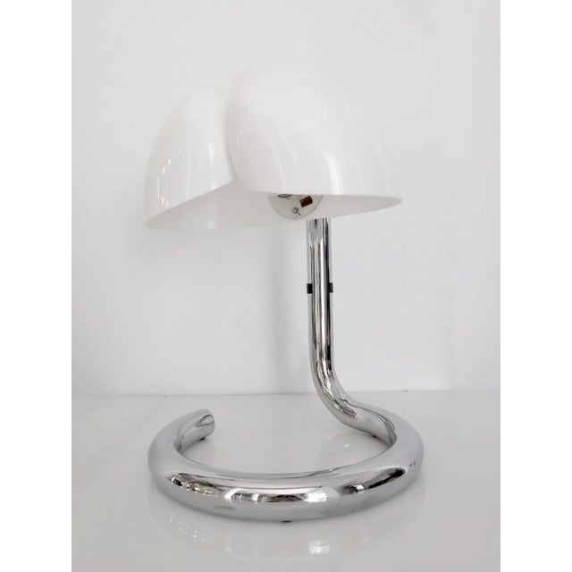 1970s Vintage Chrome Table Lamp from Metalarte, 1970s For Sale - Image 5 of 15