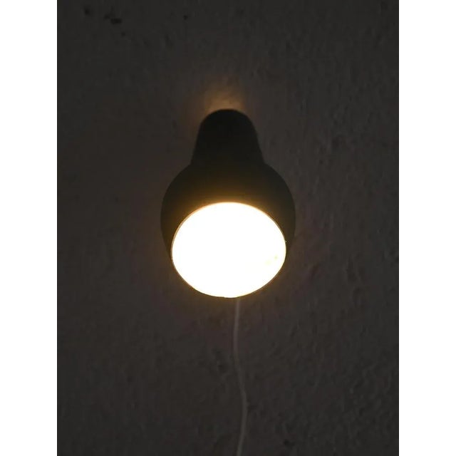 Chromed metal wall light, 1950s/60s, with a baby blue finish and adjustable joint. Vintage Scandinavian wall light dating...