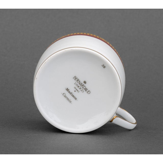 Bernardaud "Madison Carmin" Pattern Porcelain Dinnerware Service for Eleven For Sale - Image 11 of 11