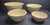 Complete Four Piece Set of Vintage Nelson McCoy Stonecraft Nesting Mixing Bowls With Pink and Blue Stripes This...