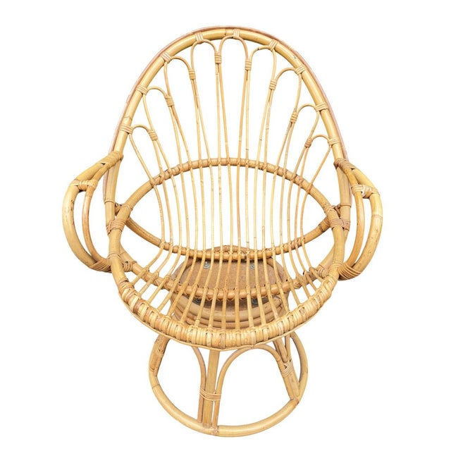 Rattan Egg Chairs, 1960s, France, Set of 2 For Sale - Image 9 of 16