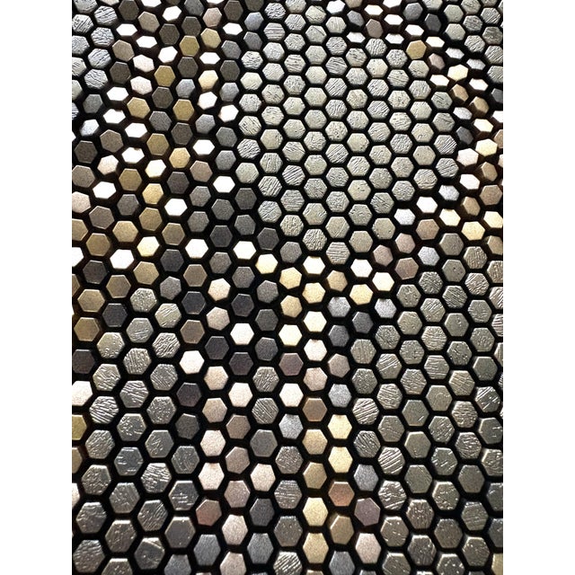 Italian Studded Leather Swatch No 11 Ramponi, Como Italy Winter 2026-2027 Collection 7" x 7" Grommet in one corner The...