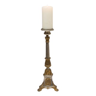 19th Century French Metal Candlestick For Sale