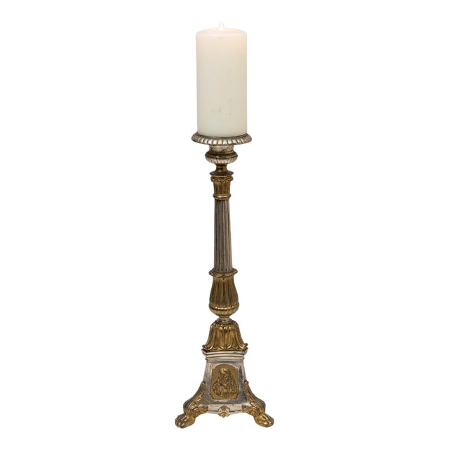 19th Century French Metal Candlestick For Sale