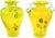 Mid 20th Century Mid-Century Murano Style Lemon-Yellow Italian Art Glass Vases With Handles - Set of 2 For Sale - Image 5 of 10