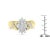 Metal 10K Yellow Gold Round And Baguette-Cut Diamond Ring - Size 7 For Sale - Image 7 of 7