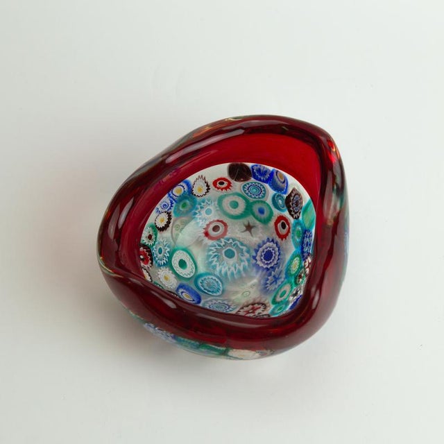 Murano Millefiori Incalmo Bowl by Archimede Seguso, Italy, 1950s For Sale - Image 4 of 10