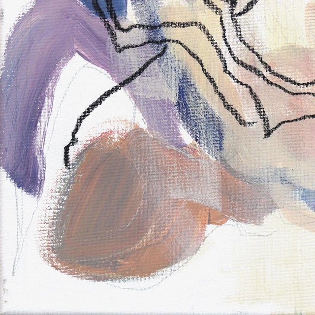 Emmaline - Muted Color Figurative Abstract Feminine Portrait Painting on Canvas Original Artwork by Erin Hammond For Sale - Image 4 of 9