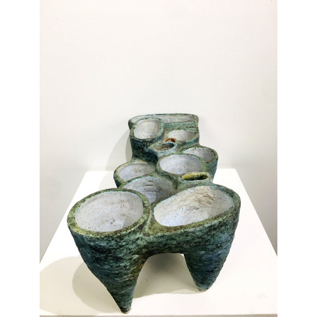 Mid-Century Brutalist Fireclay Cactus Planter from Ágoston Simó, 1960s For Sale - Image 6 of 14