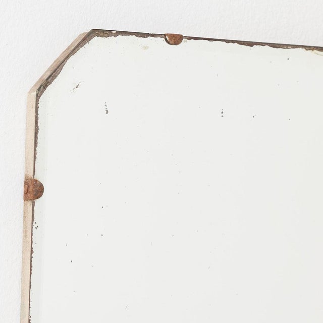 Glass Vintage French Mirror, 1940 For Sale - Image 7 of 12