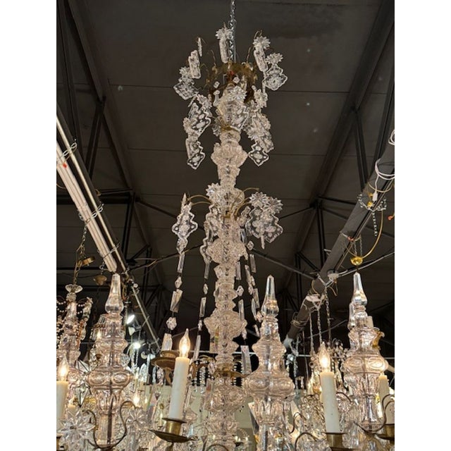 18th Century French Bronze and Crystal Cathedral Chandelier For Sale - Image 5 of 12