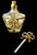 Gold Vintage 1950’s Ormolu and Glass Perfume Bottle For Sale - Image 8 of 16