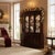 Late 20th Century Late 20th Century Broyhill Cherry China Cabinet-Lighted Mirrored Curio Hutch-2 Piece-Display-Glass For Sale - Image 5 of 11
