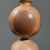 Wood Vintage Modernist Studio Art Hand-Turned Double Ball Two-Tone Wood Lamp For Sale - Image 7 of 7