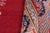 Red Shabby Chic Persian Kashan Pink/Blue Wool Rug - 9'10'' X 12'5'' For Sale - Image 8 of 10