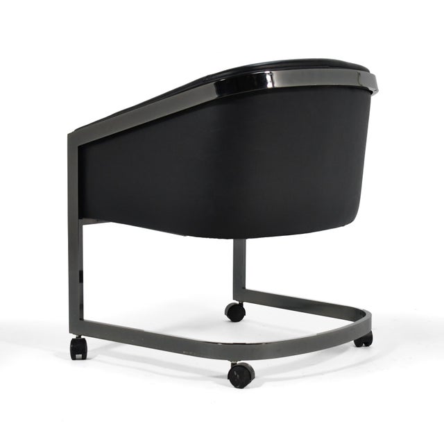 Metal Design Institute America Barrel Back Chairs (Set of 4) For Sale - Image 7 of 10