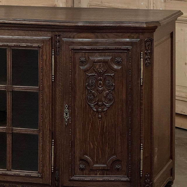 Coffee 19th Century Louis XVI Liégeois Style Oak Display Buffet ~ Credenza For Sale - Image 8 of 18