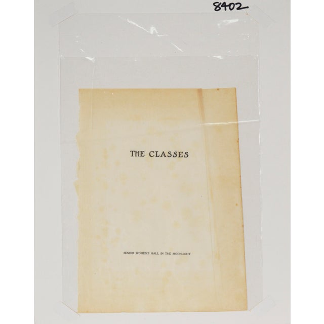 1920s "Senior Womens Hall in the Moonlight" 1921 Uc Berkeley Yearbook Color Lithograph by Pedro Lemos For Sale - Image 5 of 5