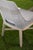 Tapestry Grey Teak Outdoor Dining Chairs, Taupe Stripe & Taupe/White Rope, Set of 2 For Sale - Image 11 of 13